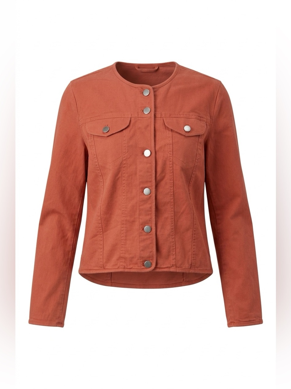 Pendleton Rust Orange Cotton Button-Front Jean Jacket